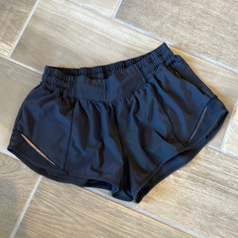 Black Lululemon runner shorts
